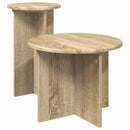 Sidebordssæt 2 stk. Sonoma-eg Ø 45 x 35 cm Konstrueret træ