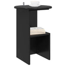 Sidebord Sort Ø 39,5 x 55 cm Konstrueret træ