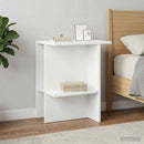 Sofabord 2 stk. Hvid 40 x 30 x 49 cm Konstrueret træ
