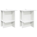 Sofabord 2 stk. Hvid 40 x 30 x 49 cm Konstrueret træ