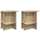 Sofabord 2 stk. Sonoma-eg 40 x 30 x 49 cm Konstrueret træ