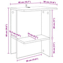 Sofabord 2 stk. Sonoma-eg 40 x 30 x 49 cm Konstrueret træ