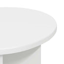 Sidebord Hvid Ø 39 x 38 cm Konstrueret træ