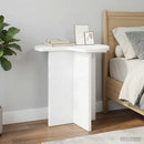 Sidebord Hvid Ø 39 x 38 cm Konstrueret træ