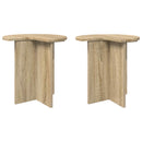 Sidebord 2 stk. Sonoma-eg Ø 39 x 38 cm Konstrueret træ