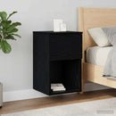 Sengeskab 2 pcs Sort eg 29 x 31,5 x 49 cm Konstrueret træ