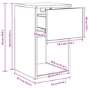 Sengeskab Sort eg 29 x 31,5 x 49 cm Konstrueret træ
