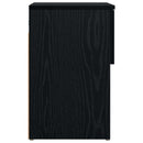 Sengeskab 2 pcs Sort eg 29 x 31,5 x 49 cm Konstrueret træ