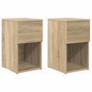 Sengeskab 2 pcs Sonoma-eg 29 x 31,5 x 49 cm Konstrueret træ