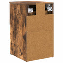 Sengeskab 2 pcs Røget eg 29 x 31,5 x 49 cm Konstrueret træ