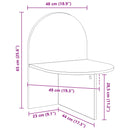 Sengebord Sonoma-eg 48 x 49 x 65 cm Konstrueret træ