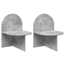 Sengebord 2 pcs Betongrå 48 x 49 x 65 cm Konstrueret træ