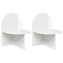 Sengebord 2 pcs Hvid højglans 48 x 49 x 65 cm Konstrueret træ
