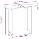 Konsolbord Betongrå 100 x 39,5 x 75 cm Konstrueret træ