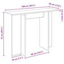 Konsolbord Sort eg 100 x 30 x 75 cm Konstrueret træ
