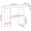 Konsolbord Betongrå 100 x 30 x 75 cm Konstrueret træ