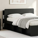 Hovedgærde Skab Sort 135 x 18,5 x 80 cm Konstrueret træ