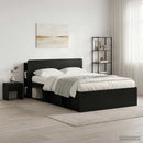 Hovedgærde Skab Sort 135 x 18,5 x 80 cm Konstrueret træ