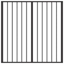 Hundedør 6 stk. Sort 100 x 100 cm Galvaniseret stål