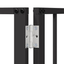 Hundedør 8 stk. Sort 80 x 80 cm Galvaniseret stål