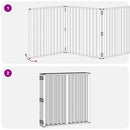 Hundedør 8 stk. Sort 80 x 80 cm Galvaniseret stål