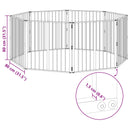 Hundedør 8 stk. Sort 80 x 80 cm Galvaniseret stål