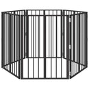 Hundedør 6 stk. Sort 60 x 80 cm Galvaniseret stål