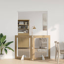 Sammenklappelig hundegitter med stativer 2 stk. Artisan-eg