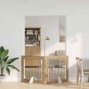 Sammenklappelig hundegitter med stativer 2 stk. Artisan-eg