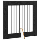 Sammenklappelig hundegitter med stativer 4 stk. Sort eg 321 cm
