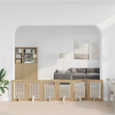 Sammenklappelig hundegitter med stativer 6 stk. Artisan-eg