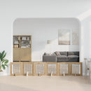 Sammenklappelig hundegitter med stativer 6 stk. Artisan-eg