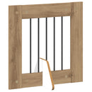 Sammenklappelig hundegitter med stativer 6 stk. Artisan-eg