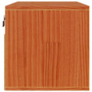 Vægskab med dør 2 pcs Voks brun 60 x 30 x 30 cm Massiv fyrretræ