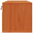 Vægskab med dør 2 pcs Voks brun 80 x 30 x 30 cm Massiv fyrretræ