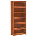 Bogskab Voks brun 80 x 35 x 183 cm Massiv fyrretræ
