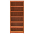 Bogskab Voks brun 80 x 35 x 183 cm Massiv fyrretræ