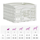 4-panelers hunde legegrind 60 x 60 x 38 cm Plastik Hvid