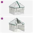 4 Panelers Hundelufter med Tag 60 x 60 x 82 cm Plastik Hvid