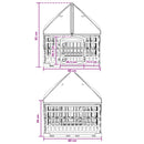 4 Panelers Hundelufter med Tag 60 x 60 x 82 cm Plastik Hvid