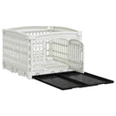 4-panelers hunde legegrind 122 x 106,5 x 82 cm Plastik Hvid