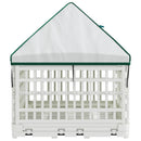 4 Panelers Hundelufter med Tag 122 x 106,5 x 82 cm Plastik Hvid