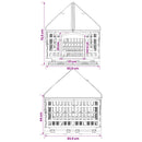 4 Panelers Hundelufter med Tag 122 x 106,5 x 82 cm Plastik Hvid