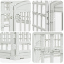 6 Panelers hundelegeplads 122 x 106,5 x 40 cm Plastik Hvid