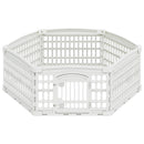 6 Panelers hundelegeplads 122 x 106,5 x 40 cm Plastik Hvid