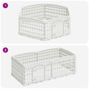 6 Panelers hundelegeplads 122 x 106,5 x 40 cm Plastik Hvid
