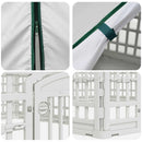 6 Panelers hundelegeplads 122 x 106,5 x 82 cm Plastik Hvid