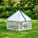 6 Panelers hundelegeplads 122 x 106,5 x 82 cm Plastik Hvid