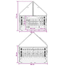 4 Panelers Hundelufter med Tag 88 x 88 x 112 cm Plastik Hvid