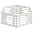 6 Panelers hundelegeplads 177,5 x 154,5 x 58 cm Plastik Hvid
